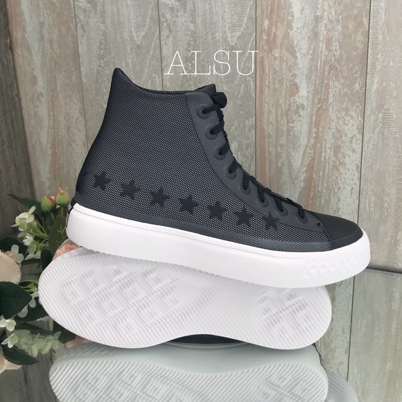 Converse Ctas Modern HI Black Stars White W AUTHEN - Picture 5 of 8